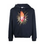 Lanvin Cotton Heart Print Hoodie