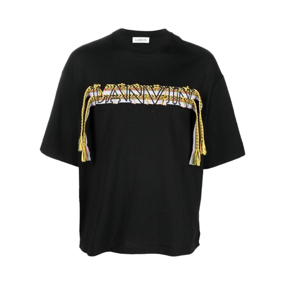 Lanvin Crazy Curb Lace T-Shirt Black