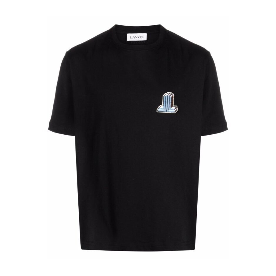 Lanvin JL Logo Patch T-Shirt Black