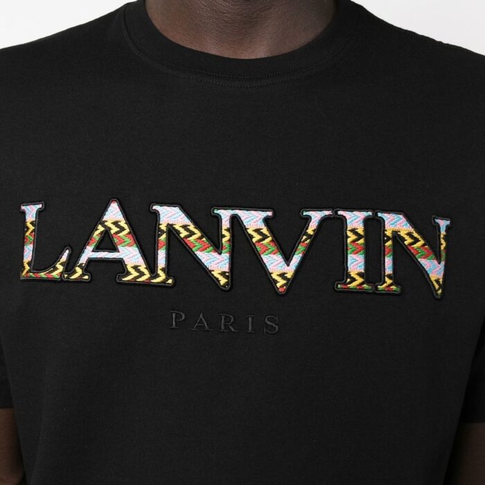 Lanvin Contrast Logo Crew Neck T-Shirt womens