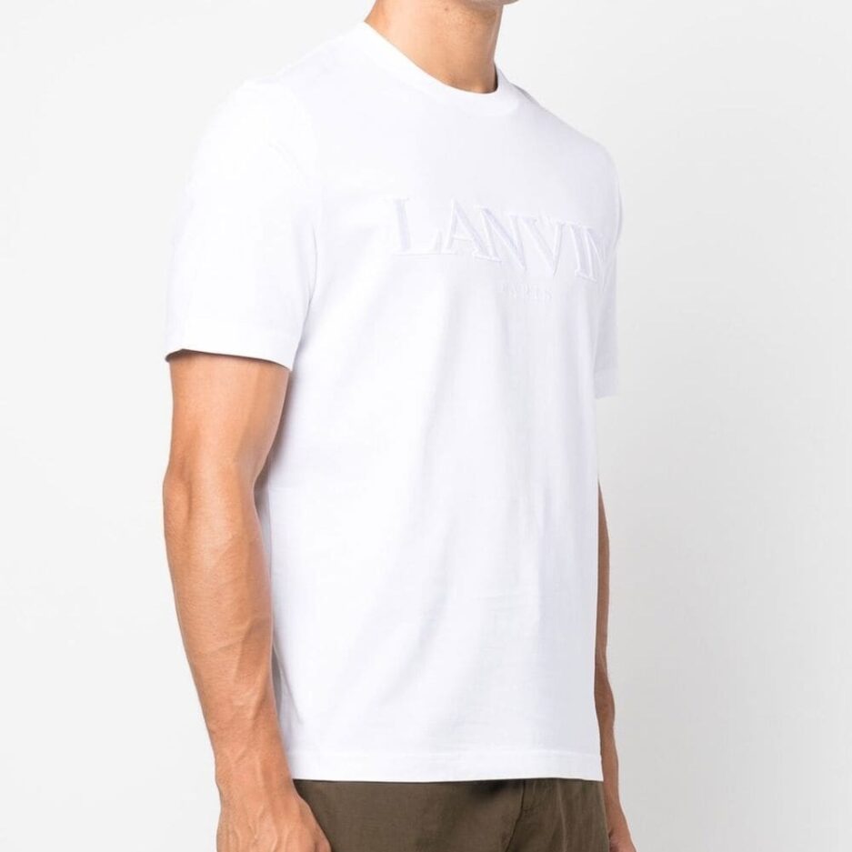 mens Lanvin Logo-Embroidered T-shirt