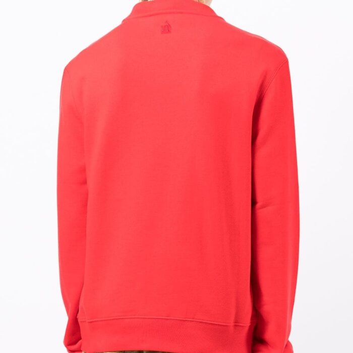 Lanvin Mouth Patched Graphic Sweatshirt Red