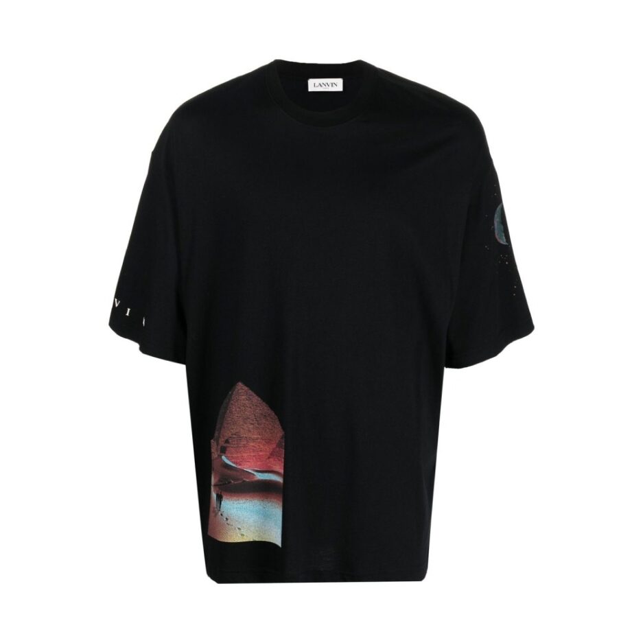 Lanvin Sci-Fi PRT Layered T-Shirt Black