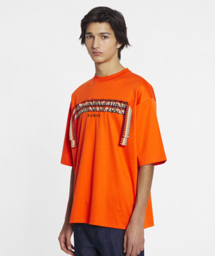 OVERSIZED EMBROIDERED CURB LACE T-SHIRT MENS