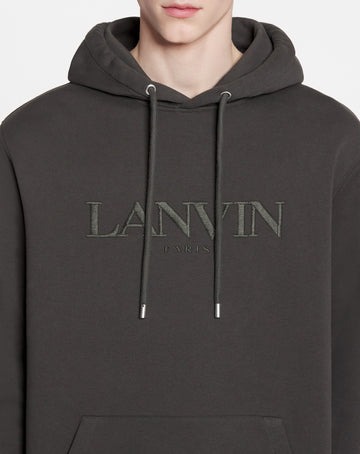 OVERSIZED LANVIN PARIS EMBROIDERED HOODIE