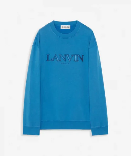 Embroidered Lanvin Paris Blue Sweatshirt