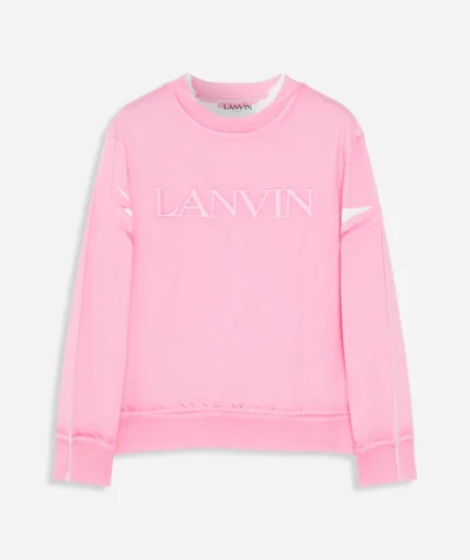 Embroidered Lanvin Paris Pink Sweatshirt