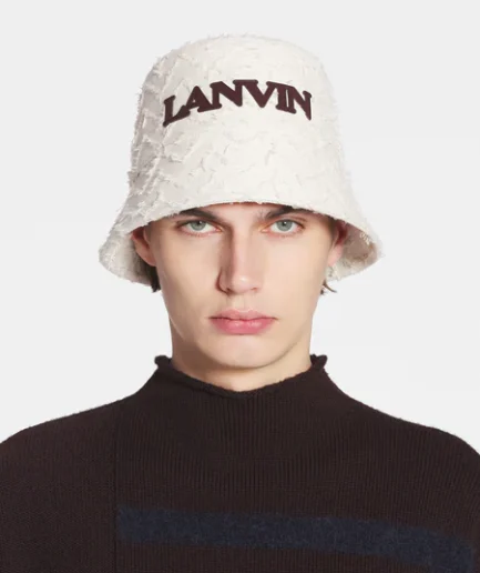 Herringbone Motif Lanvin Bucket Hat