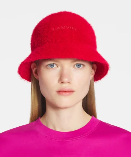 Lanvin Cotton Bucket Red Hat