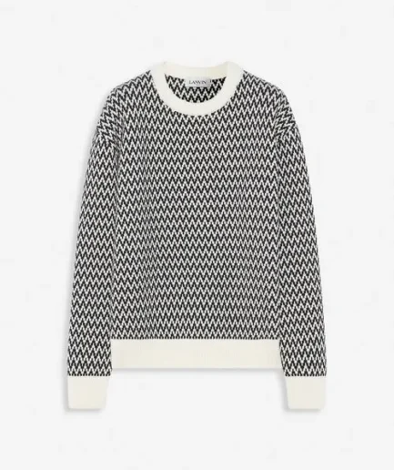 Lanvin Paris Grey Curb Crewneck Sweatshirt