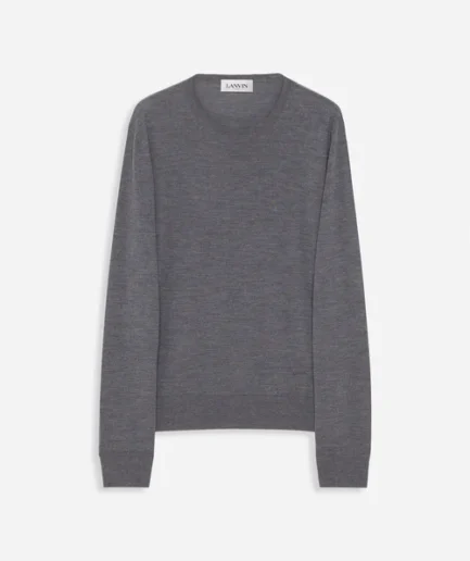 Lanvin Paris Grey Merino Wool Crewneck Sweater