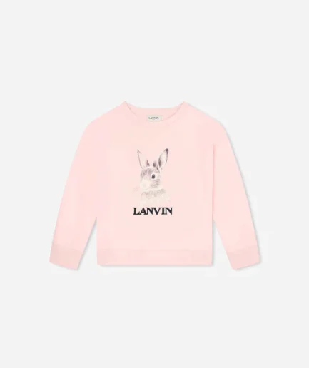 Pink Lanvin Paris Womens Fleece Sweatshirt